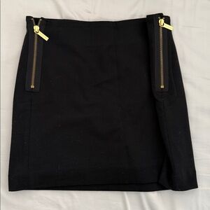 Michael Kors Mini Skirt Size 2 black and gold